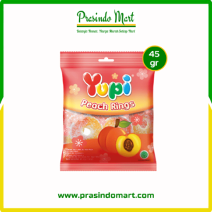 YUPI GUMMY PEACH RINGS 45GR