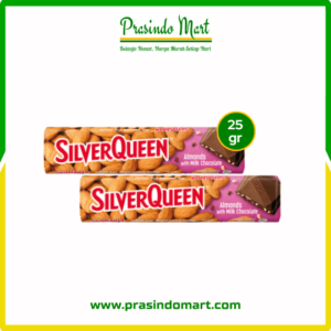 SILVER QUEEN ALMONDS WITH MILK CHOCOLATE 25GR