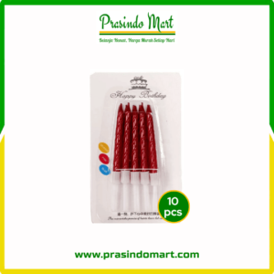 LILIN ULANG TAHUN METALIC 10PCS