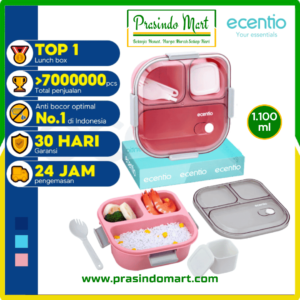 ECENTIO LUNCH BOX 3 GRID 1100ML BM